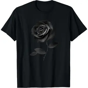 Beautiful Black Rose Flower T-Shirt T-Shirt
