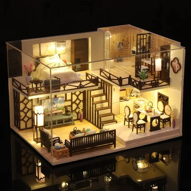 Chinese Architectural Model Yaxinju - Wooden Handmade DIY Large-Scale Villa Miniature