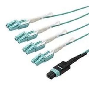 Startech MPO8LCPL5M 5 m MTP to LC 50 125 OM3 Breakout Cable with Push Pull Tab
