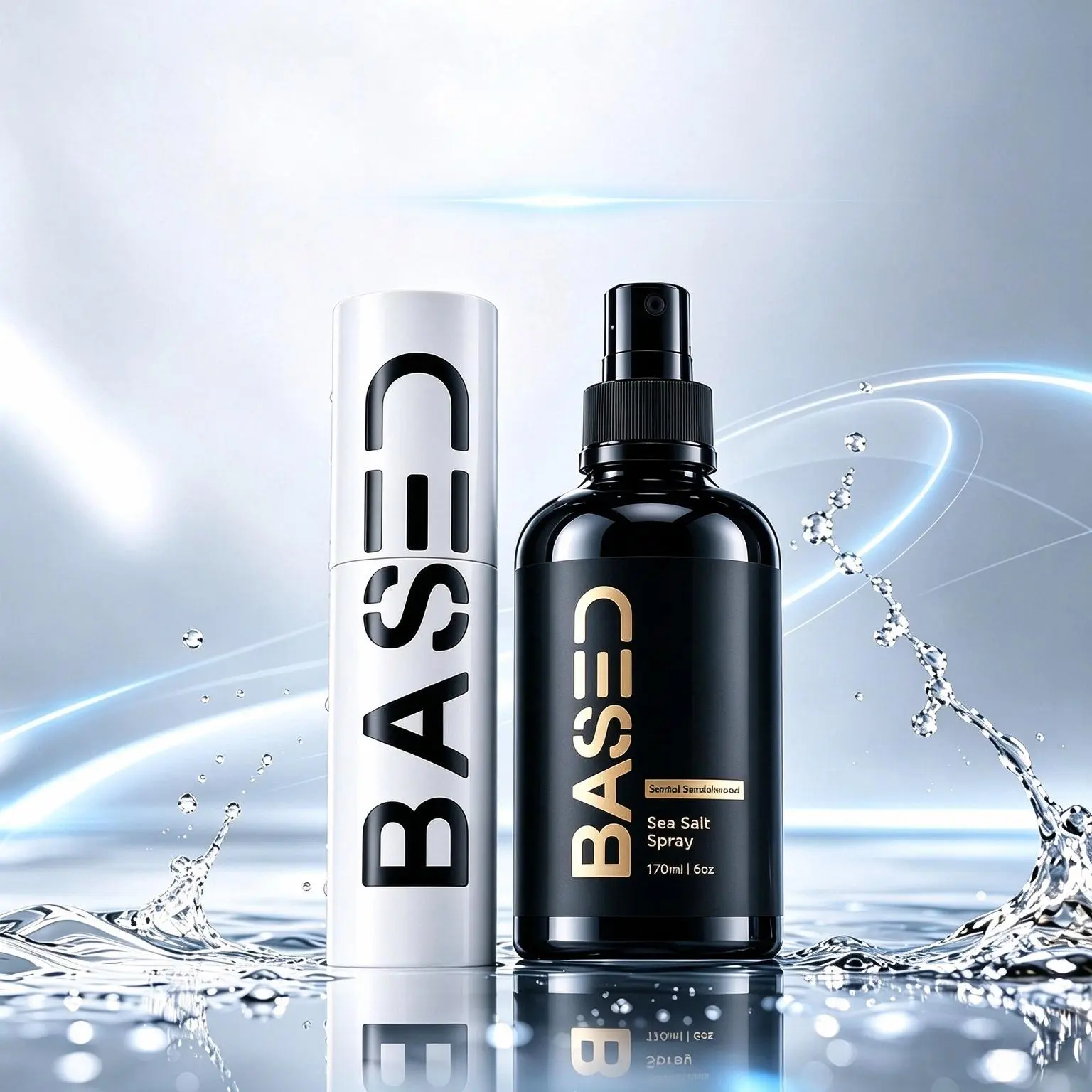 BASED Texture Essentials Bundle: Texturizing Powder & Sea Salt Spray - Lightweight Volume, Matte Finish, Natural Texture with Kelp & B5, Medium Hold for Short to Medium Hair, Paraben Free