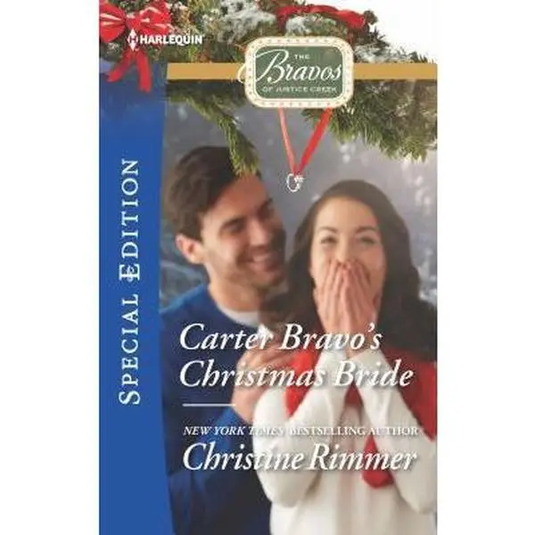 Used Romance Literature Fiction Book - Carter Bravo's Christmas Bride (The Bravos of Justice Creek) by Christine Rimmer - English Books, Fiction Books