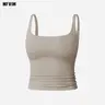 MFVIM Women's Solid Color High Performance Activewear Tank Tops High Stretch, Tummy Slimming, Breathable Sleeveless Gym Tee, Gymswear Tops for Women for Yoga, Gym