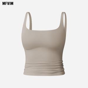MFVIM Women's Solid Color High Performance Activewear Tank Tops - High Stretch, Tummy Slimming, Breathable Sleeveless Gym Tee, Gymswear Tops for Women for Yoga, Gym