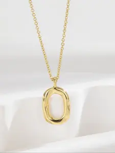 Women's Elegant Oval Shaped Pendant Necklace, Fashion Jewelry for Party, Daily Clothing Decor, Trendy All-match & Exquisite Jewelry for Birthday Gift