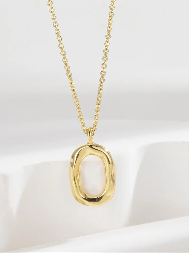 Women's Elegant Oval Shaped Pendant Necklace, Fashion Jewelry for Party, Daily Clothing Decor, Trendy All-match & Exquisite Jewelry for Birthday Gift