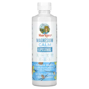 MaryRuth's Magnesium Calm Liposomal, Almond Vanilla, 15.22 fl oz (450 ml)