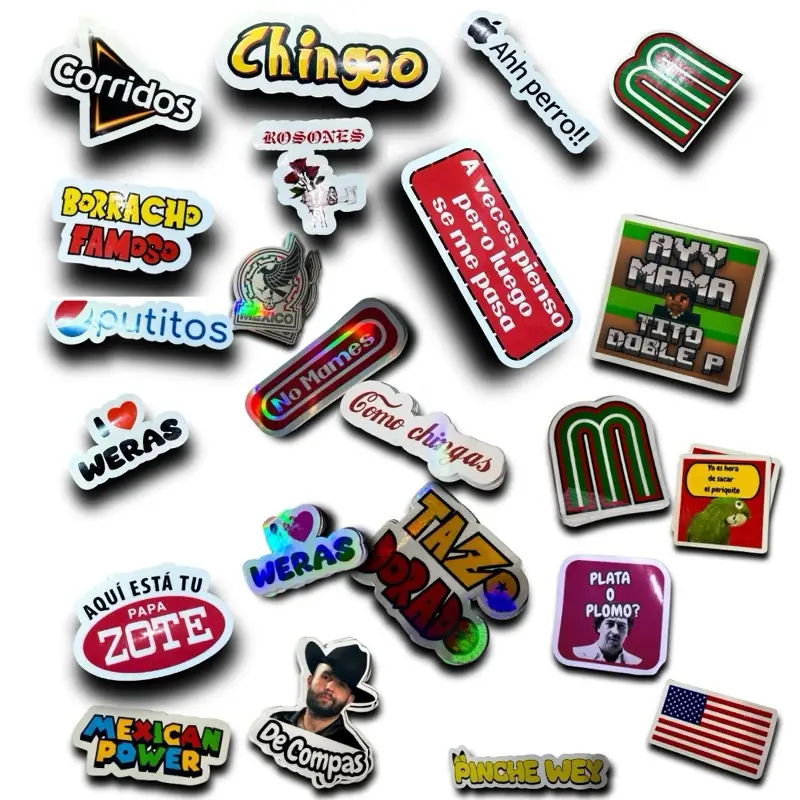 30-Pack Die-Cut Waterproof Latino & Mexican Vinyl Stickers – Funny Phrases for Tumblers, Cars, Laptops & More