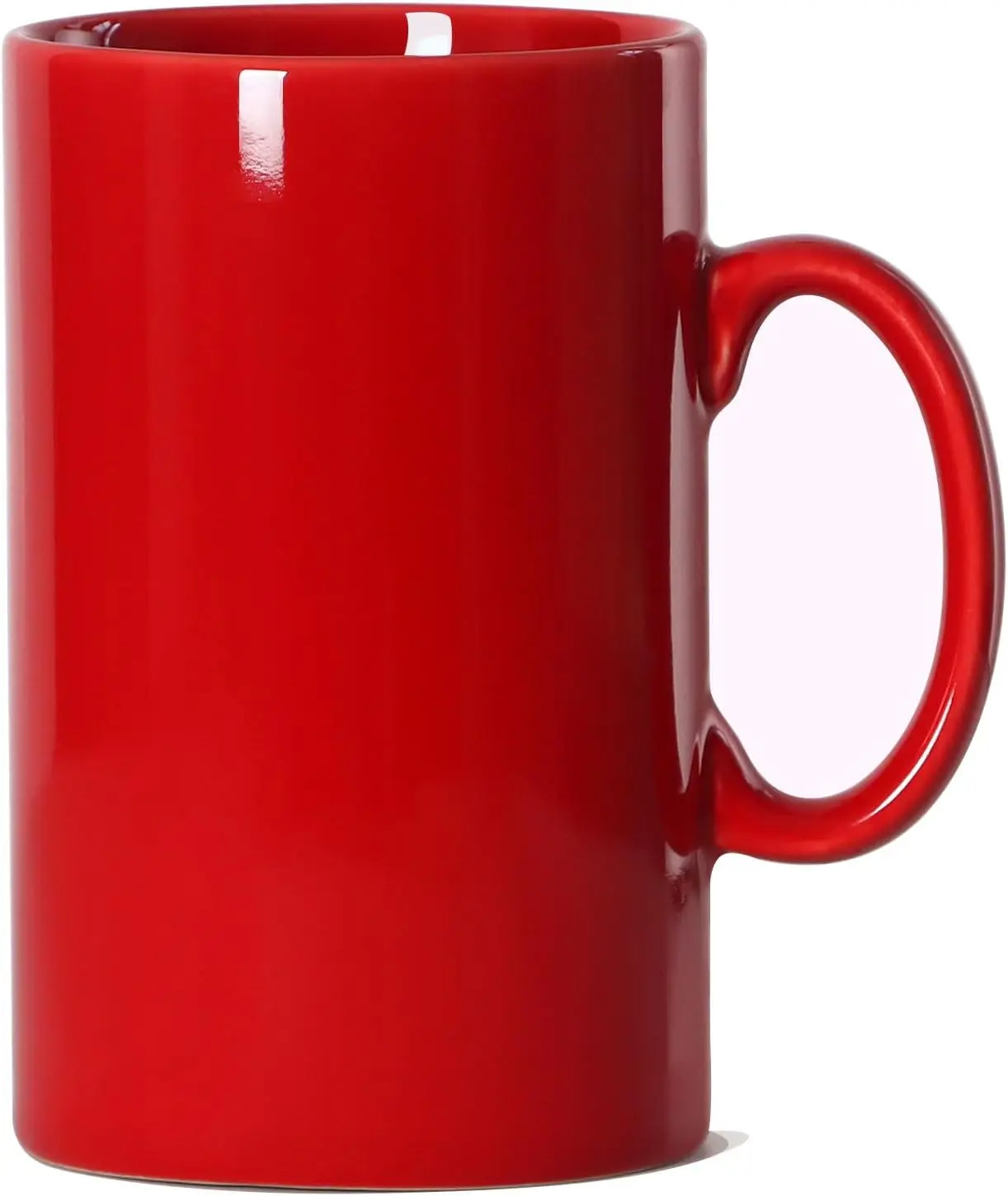 28 oz Extra Large Ceramic Coffee Mug, Super Big Tea Cup with Handle for Coffee, Tea & Hot Drinks, Ideal for Home and Office, Red