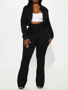 Fawcett Stretch Bootcut Jeans - Black