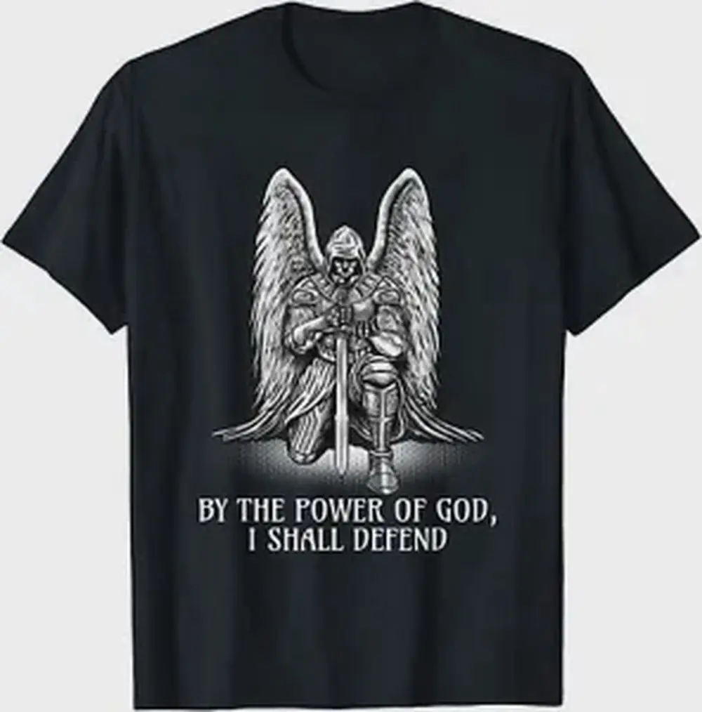 NEW LIMITED By The Power Of God I Shall Defend Knights Templar T-Shirt