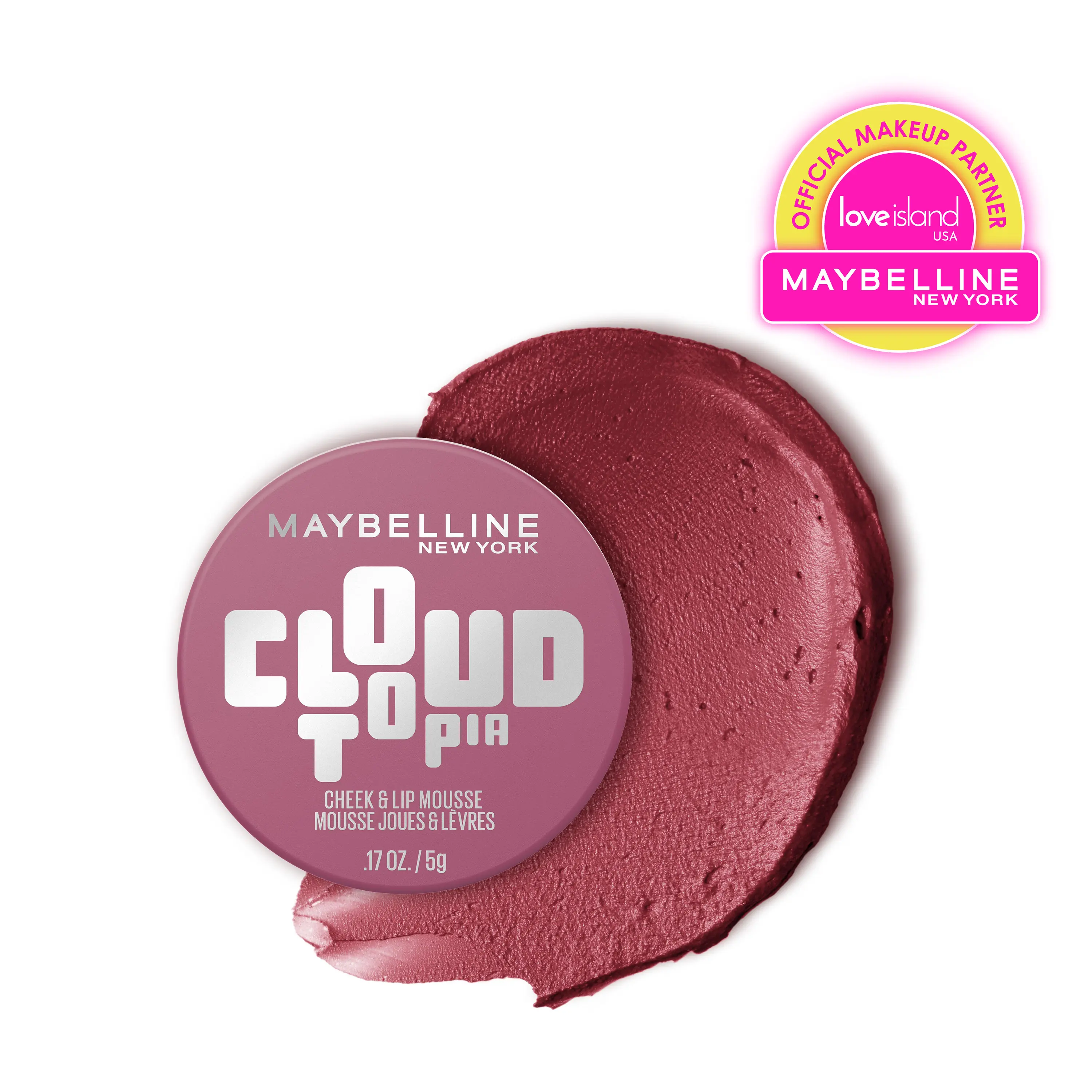 CloudTopia Cheek and Lip Mousse - Sheer-to-Bold, 14hr Wear, Blurred Finish, Transfer-Resistant, Maybelline New York CloudTopia Cheek and Lip Mousse - Sheer-to-Bold, 14hr Wear, Blurred Finish, Transfer-Resistant, Maybelline New York