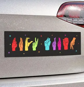 Fuck Trump Sign Language Car Magnet or Bumper Sticker, Subtle Anti Trump Decal, Subtle FDT ASL Activist, Anti MAGA Political Liberal Decor