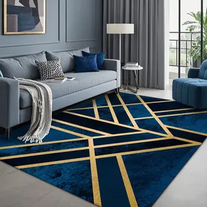 Geometric Pattern Floor Mat,  1 Count Non-slip Washable Floor Carpet, Decorative Area Rug for Home Living Room Bedroom Hotel Dormitory