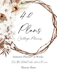 4.0 College Student Planner (Paperback)