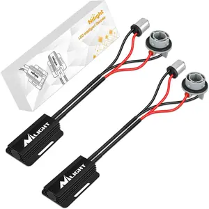 Nilight 1156 LED CANbus Decoder, Anti-Flickering Harness Load Resistor Kit Turn Signal Error Working Canceller, Pack of 2
