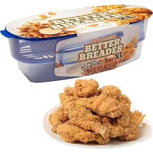 Original Better Breader Batter Bowl- All-in-One Mess Free Breading Station Tool- Great for Parties & Easy Cooking