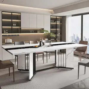 71" Rectangular Wood Dining Table - Waterproof Indoor Furniture for 6-8 People with Adjustable ft, Stable Frame, Modern Design for Home Kitchen & Dining Area