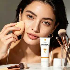 VGO Tinted Sunscreen SPF 50+ - Lightweight Universal Moisturizer, Broad-Spectrum UV Defense, Natural Face Coverage, Can Be Used as Daily Sunscreen or Foundation