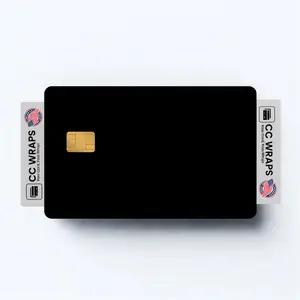 2PK Matte Black Credit Card Sticker Skin Vinyl Decal Protector