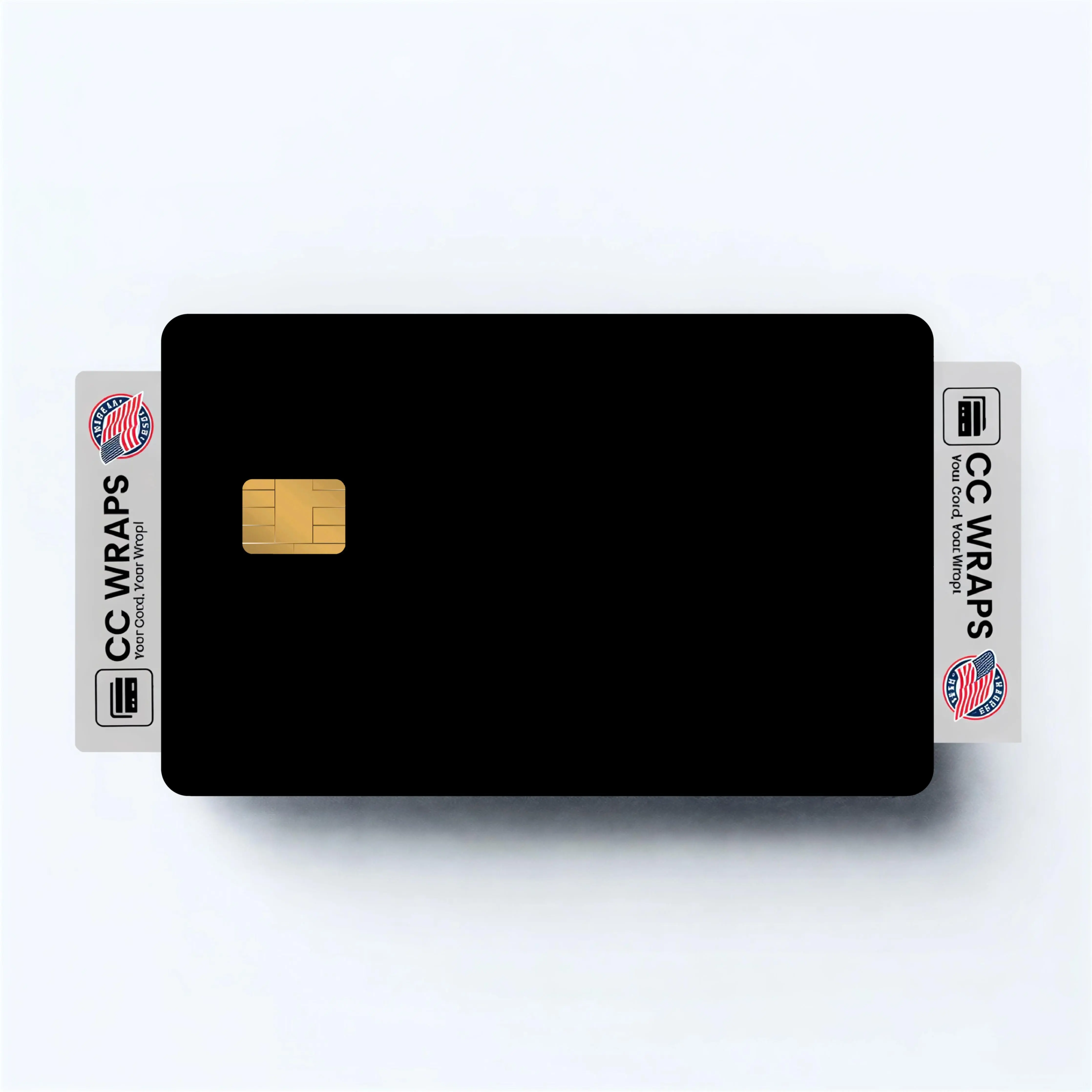 2PK Matte Black Credit Card Sticker Skin Vinyl Decal Protector