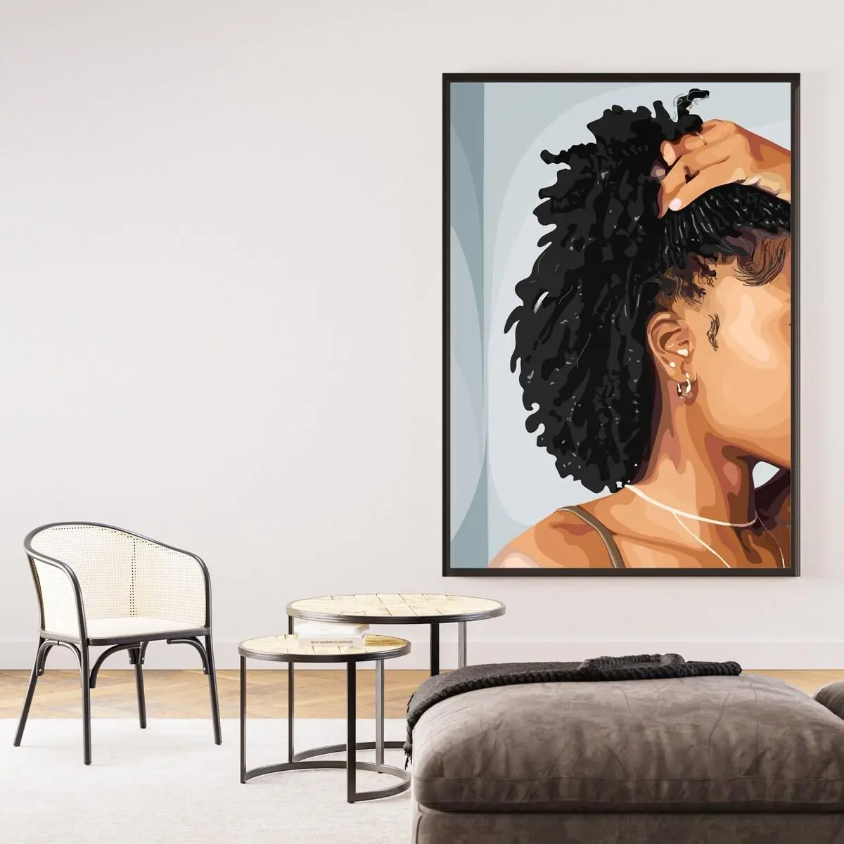 Hair locs art, Black Woman Art, Trendy art, Black Woman Wall Art, Black Girl Wall Art, Black girl art Decor Gift