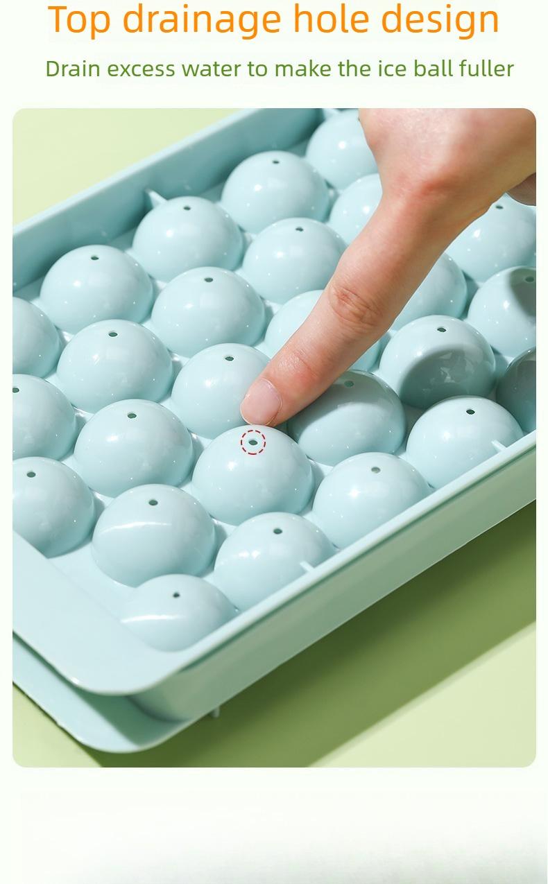 2PCS Ice cream mold for white glutinous rice jelly/gel; food-grade; suitable for making baby food; DIY spherical shape; trending round balls; for refrigerator storage