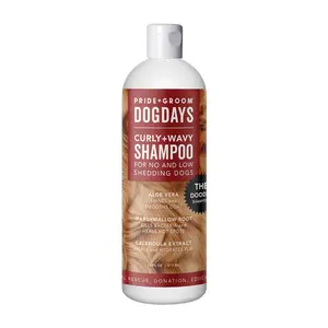 DOGDAYS Hydrating Dog Shampoo for Curly & Wavy Coats Tear-Free Vegan Hypoallergenic with Marshmallow Root & Calendula Oil 16oz