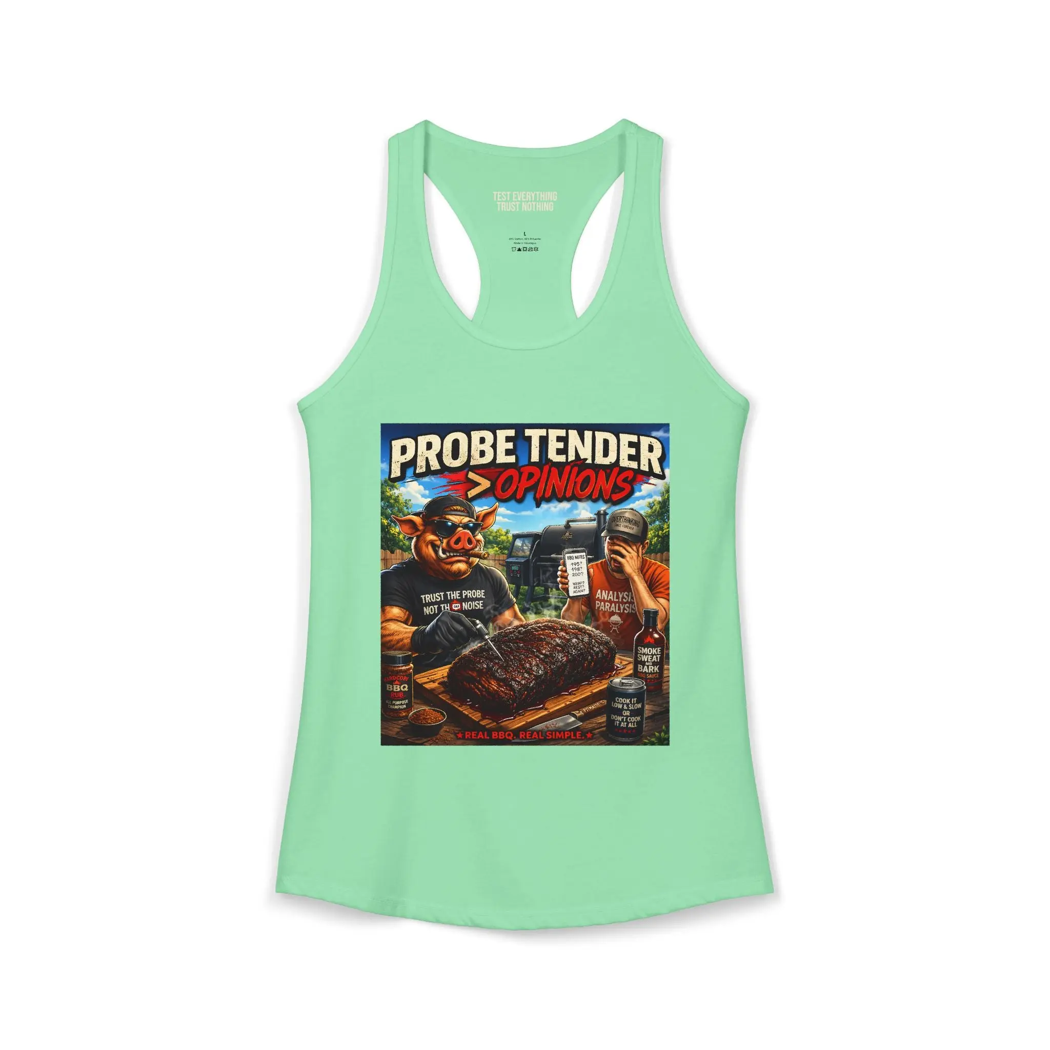 Probe Tender > Opinions Women's Tank Top — Premium Racerback | BBQ Test Pit