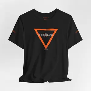 Bold Triangle Graphic Unisex Tee - 'RESOLVE' Casual Streetwear for Everyday Style