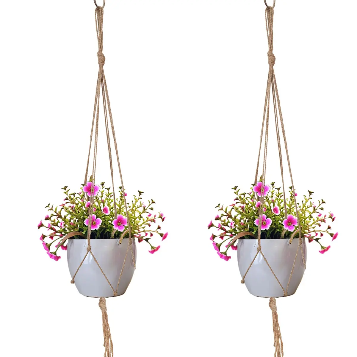 48 Inch Large Macrame Plant Hanger Rope, Linen Color, Versatile, Ideal for Indoor & Outdoor Decor, Perfect for Hanging Flower Pots, Hanging Baskets, Hanging Planters