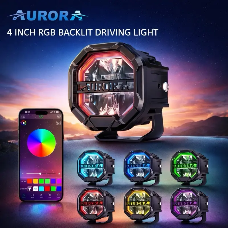 RGB LED Truck Headlights – App Controlled Multi-Color Lights - TikTok Shop