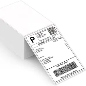 4 X 6 Inch Thermal Shipping Labels, 500 Pack Fanfold Mailing Labels, Ideal for Return Labels and Small Business Shipping