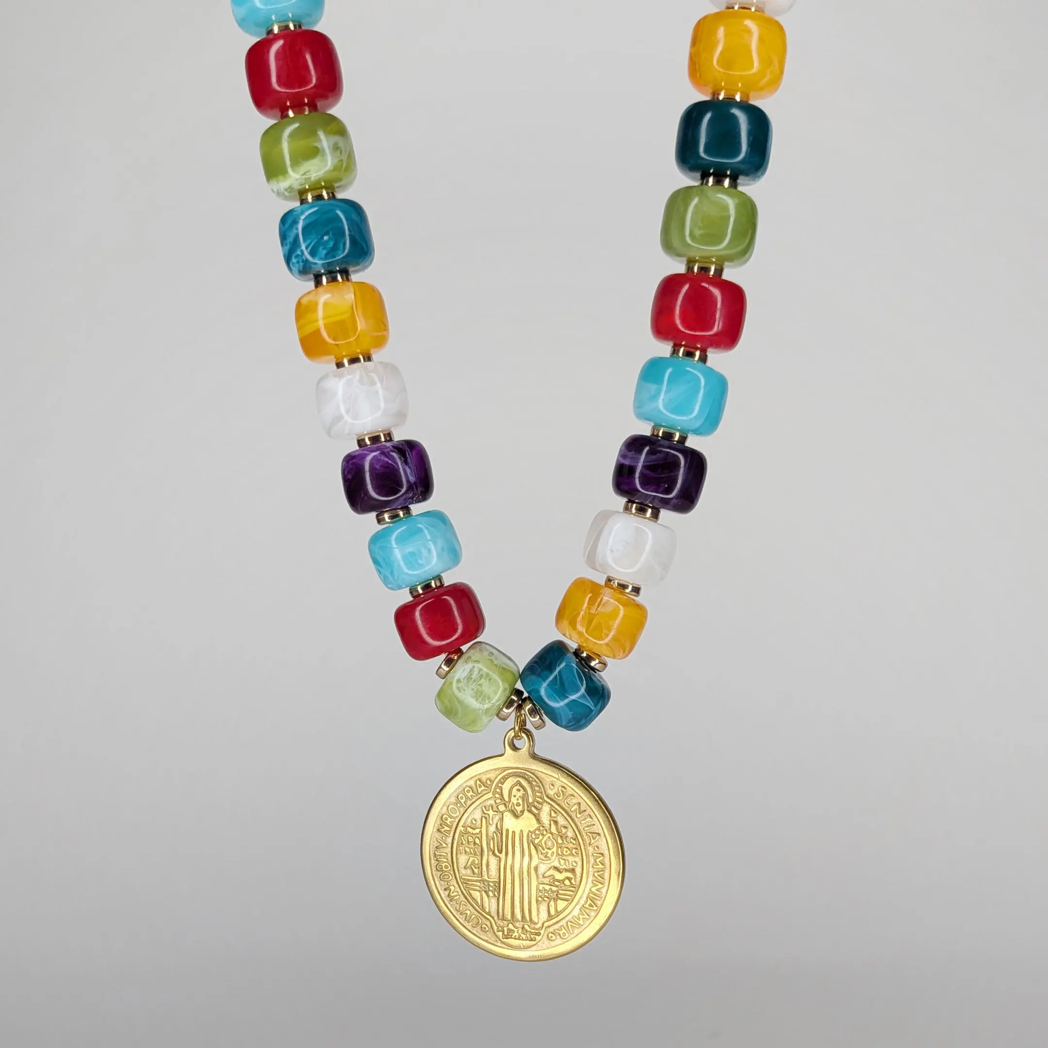 Milagros San Benito Multicolor Beaded Necklace (Collar)
