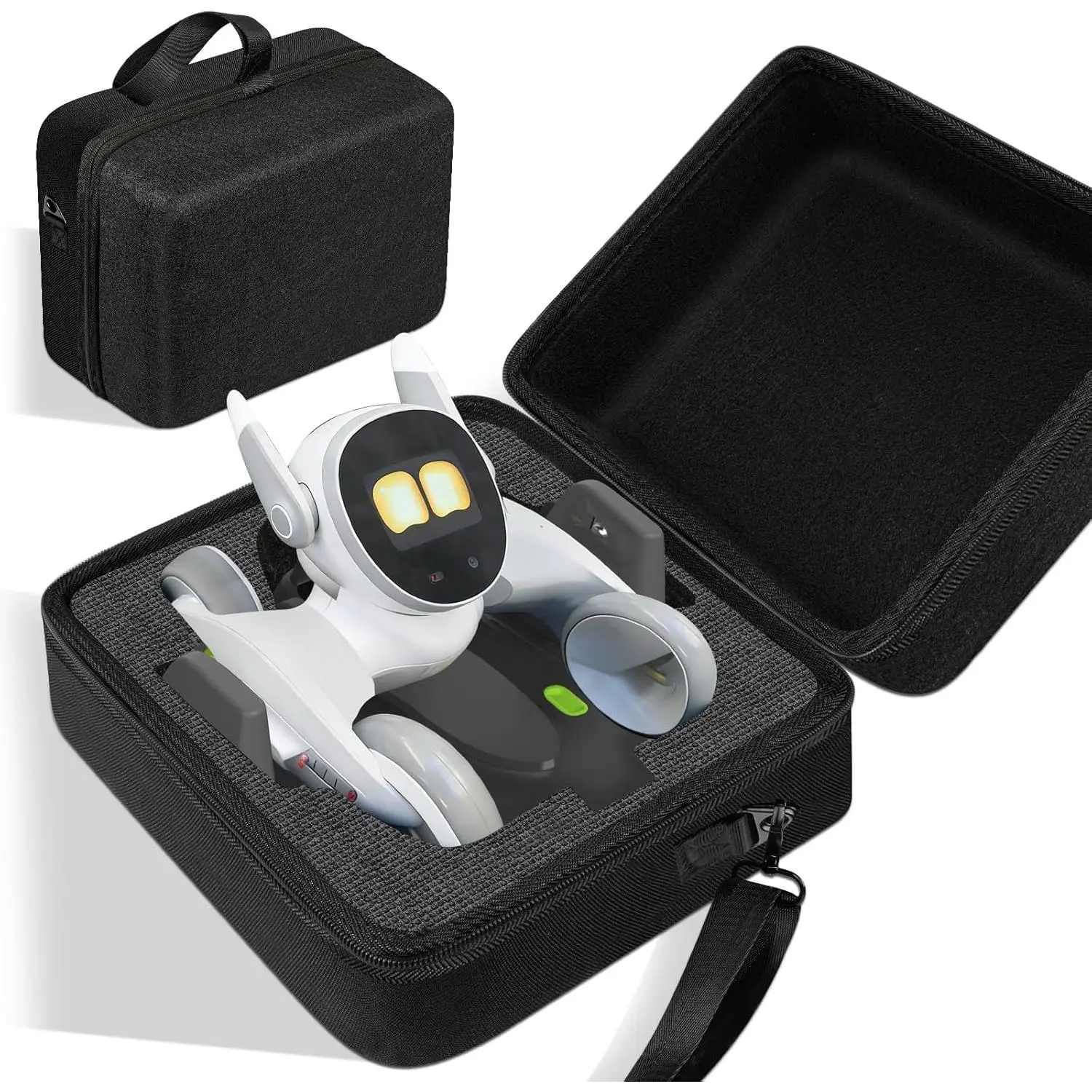 SARLAR Carrying Case Compatible with Robot Pet Dog ChatGPT-4o, Premium Odorless Felt Hard Shell Organizer Case with High-Density Foam for Robotics Toys, Charging Dock, Ideal for Travel Storage
