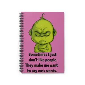 Grinch-Inspired Spiral Notebook - Perfect for Moody Days, Journal, Back to School, Gift for Grinch Fans, Cute Writing Essentials, [...]