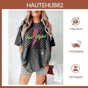 Retro Hair Stylist Shirt Gift for Cosmetologist Color Specialist Graduation Gifts Hairapist Tshirt Stylist Tee Checker Hair Dresser T-shirt