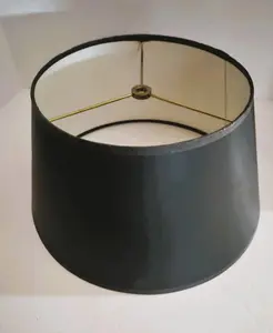 Black Wet Look Tolle Paper Lamp Shade – E7 Fitter | SKU 68146