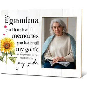Grandma Memorial Photo Frame, Memorial Gifts For Loss Of Grandma, Bereavement Sympathy Picture Frame Gifts, In Loving Memory Frame For Home Office Decor, Funeral Condolence Gifts -102