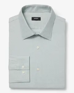 Express Slim Textured Mini Floral Modern Tech 1MX Dress Shirt