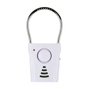 110dB Door Handle Alarm, Extremely Loud Wireless Alarm Audible Up To 680 Ft Away, Hangs Off Door Knob or Handle, Vibration-Triggered Home Security Alarm, 3 Adjustable Settings, Great for Travel