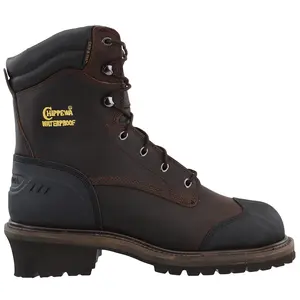 Chippewa Mens Aldarion 8 Inch Waterproof Insulated Composite Toe Logger Lace Up  Work/Duty - Black, Brown