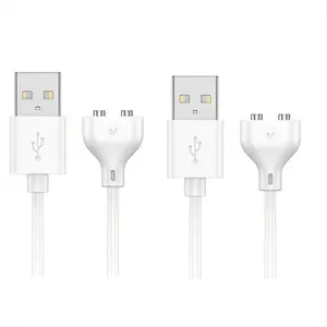 2PCS Magnetic USB DC Charger Cable, 0.8m Charging Cord for Massager, Electric Toothbrushes,Kids Watche,Facial Cleanser