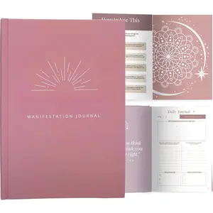 Manifestation Journal for Women - 12- Week Self Care Journal w/Vision Board, 100 Digital Affirmation Cards, Gratitude Prompts & Goal Setting, Meditation