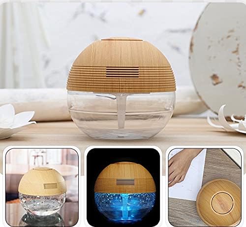 Modern Wood Grain Humidifier for Bedroom & Office, Quiet Cool Mist Air Humidifier with Transparent Water Tank, Stylish Home Decor