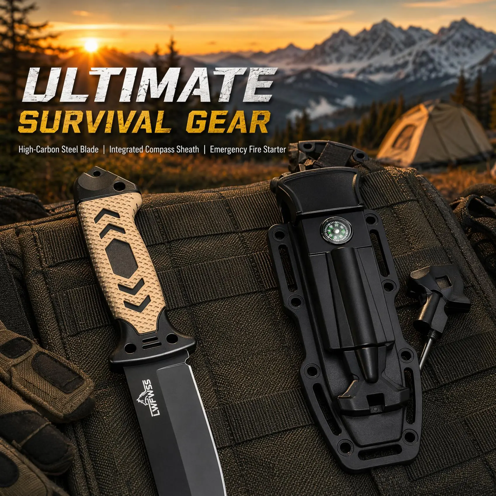 Folding Fixed-Blade Tool for Outdoor Camping & Hiking - Sharp Edge, Fishing & Cutting Accessory, Essential Men's Sports Gear compact Bear Paw Lockback Pocket Knife ranch Fantasy Colorful Dagger Blade minifixed Ergonomic Leather Sheath Hunting Knife