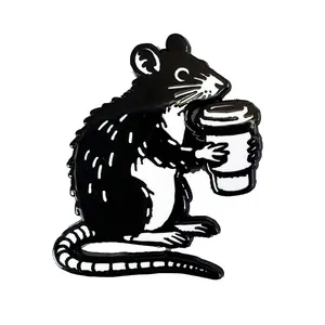 Coffee Rat Pin