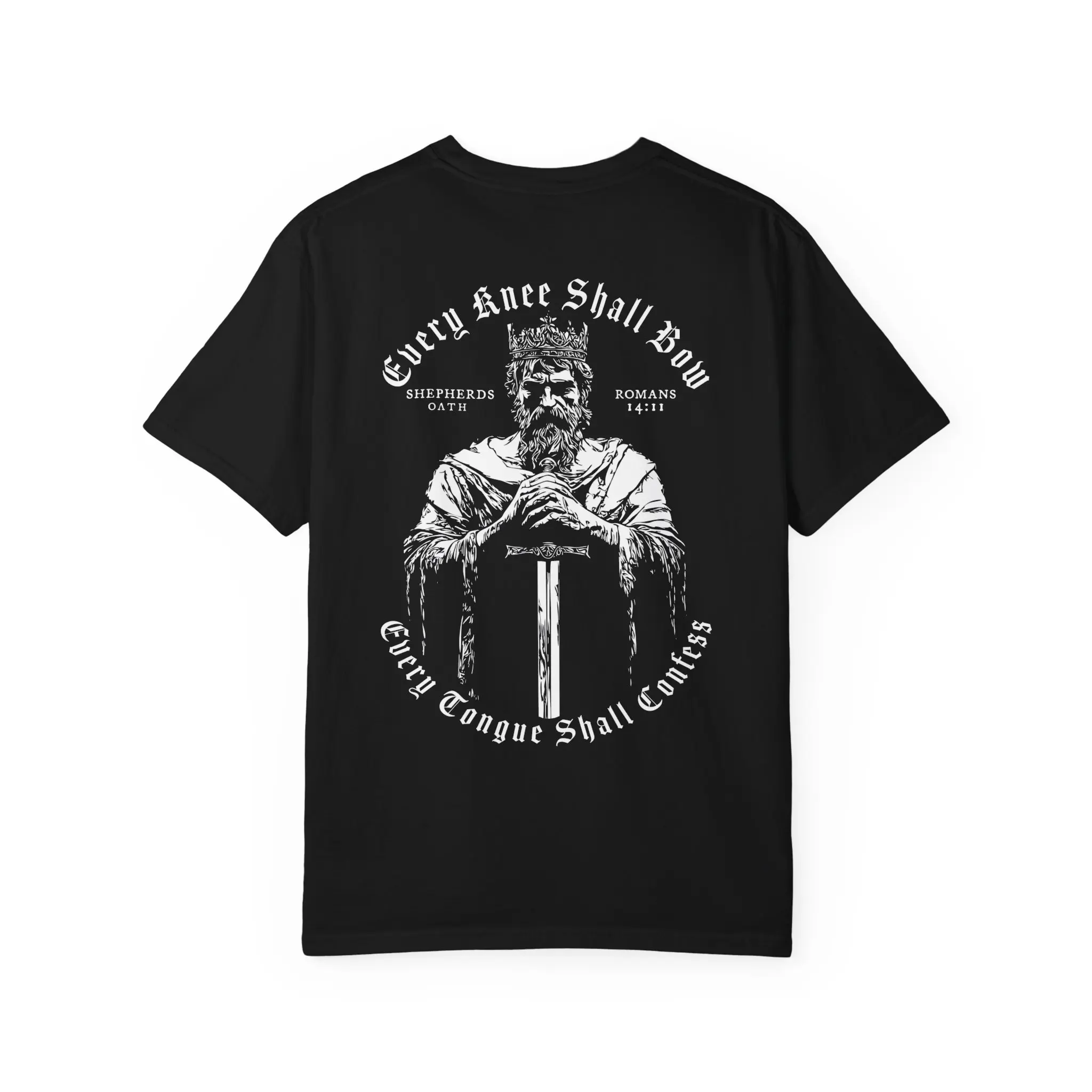 Every Knee Shall Bow Tshirt | Romans 14:11 faith based biblical tshirt