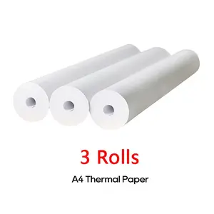 3 Rolls A4 Thermal Printing Paper 210*30mm for A4 Wireless Bluetooth-compatible Printers, High-Definition Thermal Rolls Individual Package