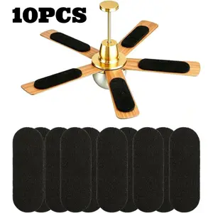 10Pcs Universal Ceiling Fan Filter Pads, Unscented Self-Adhesive Air Purifier Sheets for Fan Blades, Ideal for Home and Office Use barnakl ceiling fan filter ceiling fan filters for blades ceiling fan filters