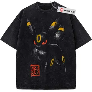 Vintage Anime PKM Umbreon Ghost Type Cotton T-Shirt Unisex S-5XL, Graphic Tee